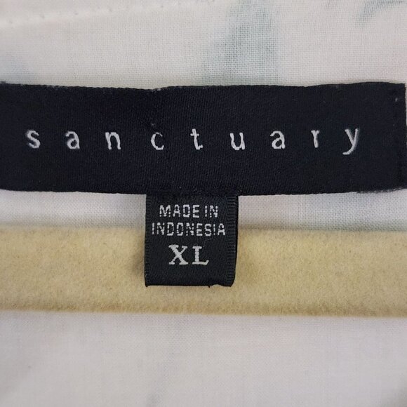 Sanctuary NWOT Botanica Floral White Ellie Bohem Eyelet Mini Dress Size XL - Picture 10 of 11